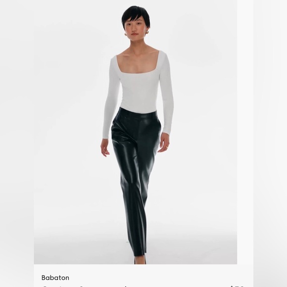 Aritzia Babaton Contour Squarenck Longsleeve Bodysuit. BNWT. Size medium. - Picture 3 of 8